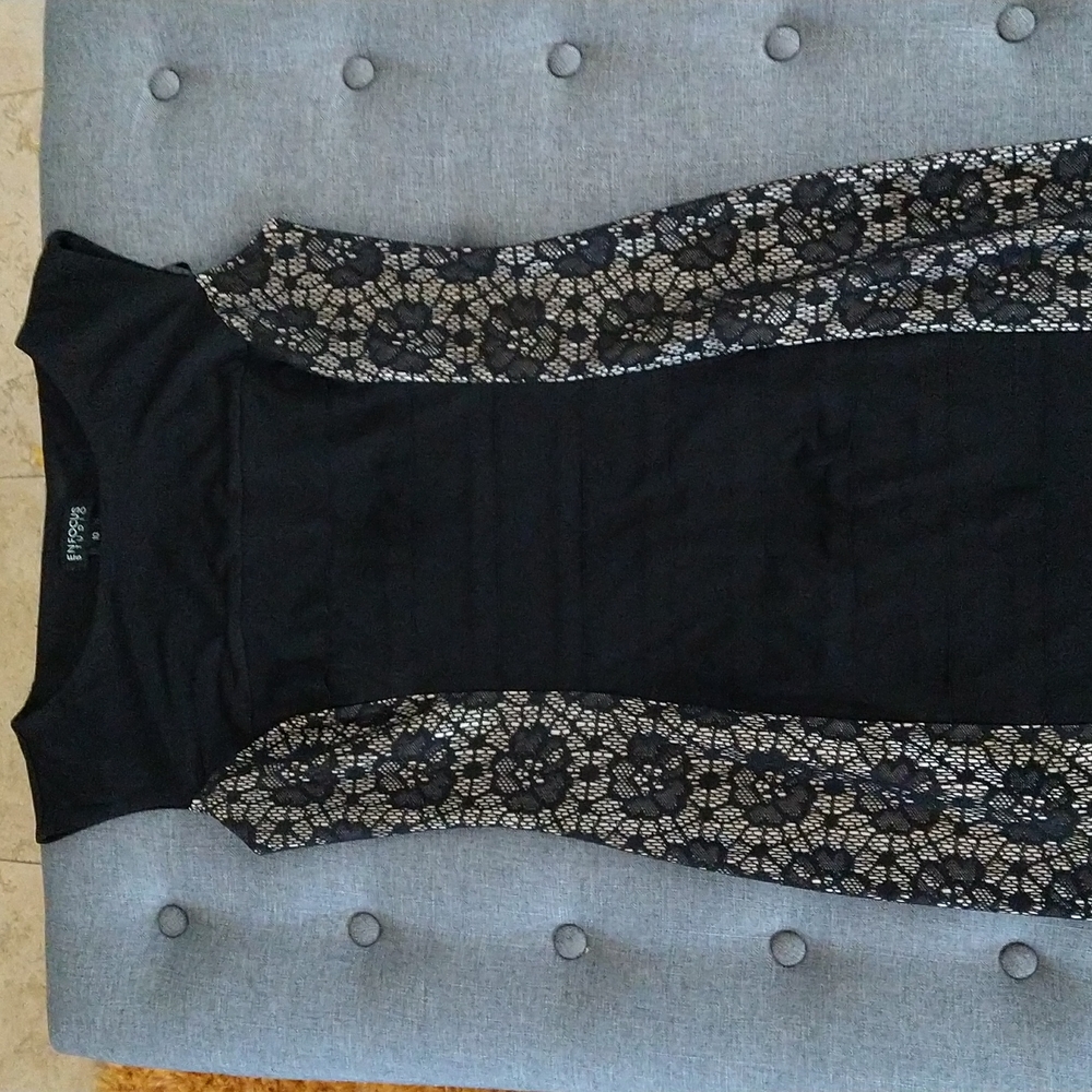 Black, Lace and Tan dress